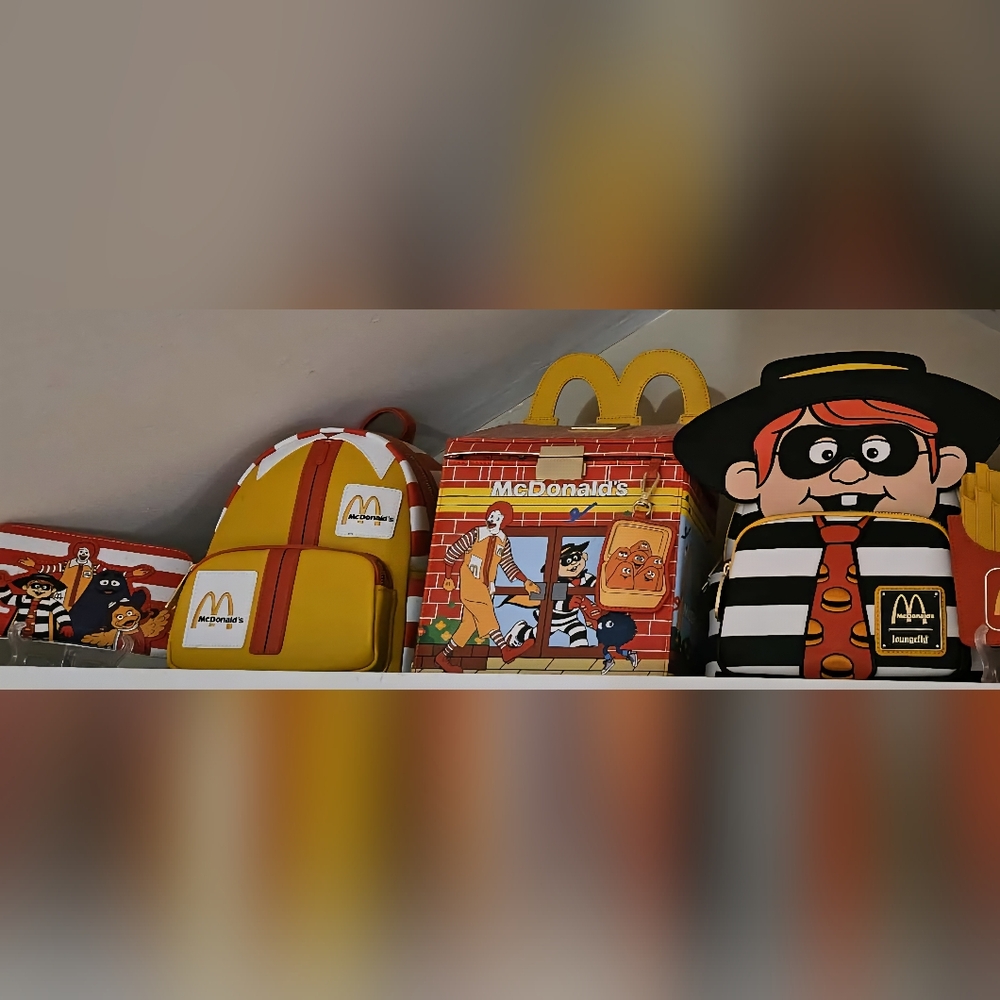 Loungefly McDonald's Themed Backpack Set - Red, Yellow, Black